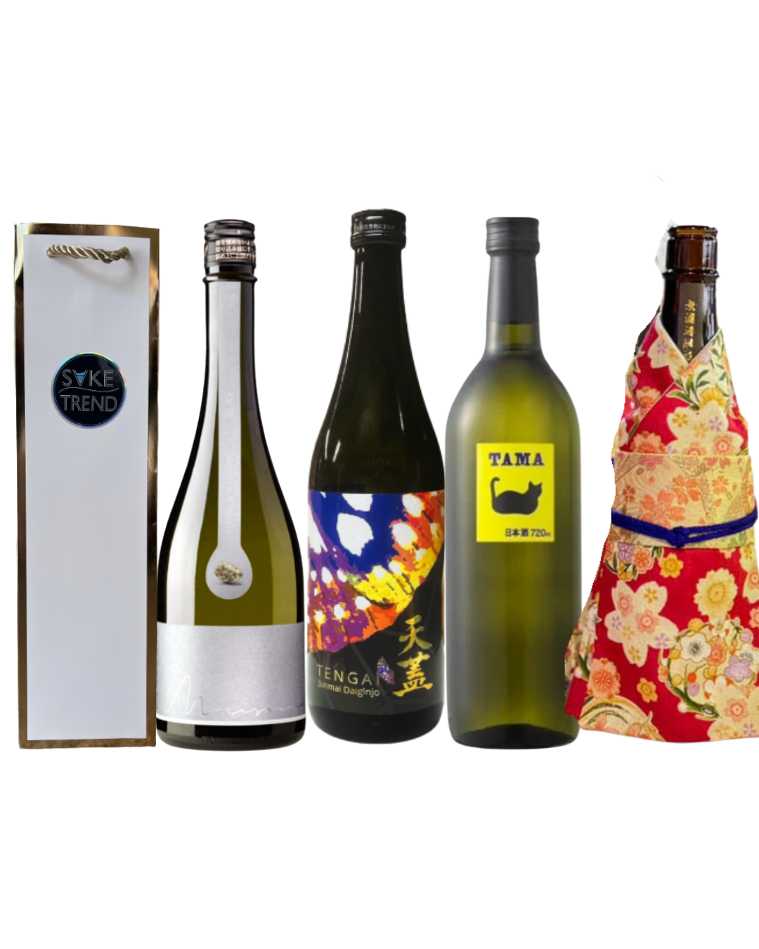 SakeTrend Holiday Set 720ML X 3 Sake Bottles (Gift bags and one gift included)