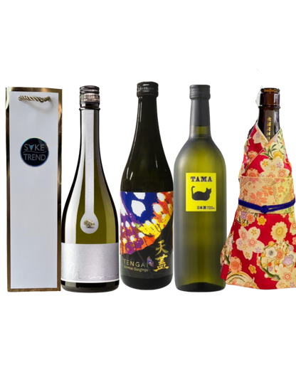 SakeTrend Holiday Set 720ML X 3 Sake Bottles (Gift bags and one gift included)