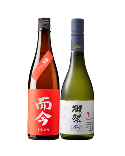 Set of Jikon Omachi Junmai Ginjo & Dassai Blue 23 Nama Junmai Daiginjo